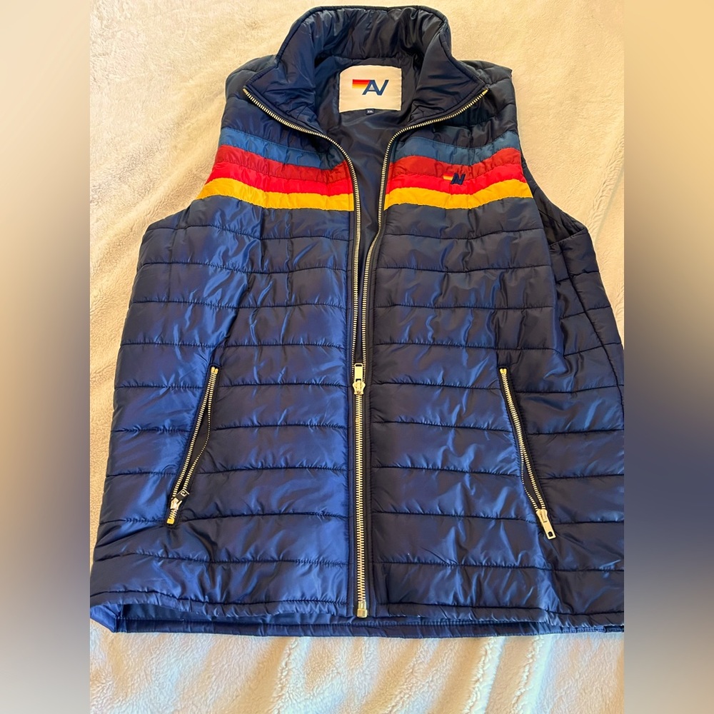 Aviator Nation 4 STRIPE VEST - Blue